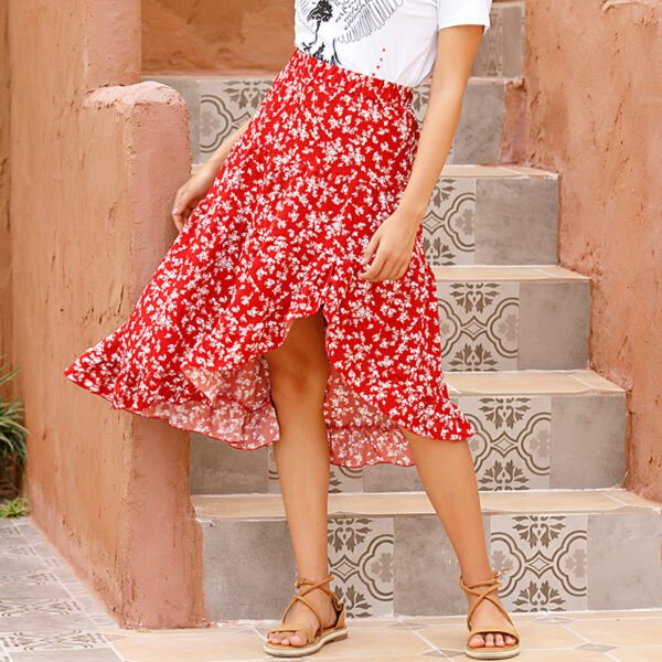 Chiffon Floral Skirt Women - Image 3