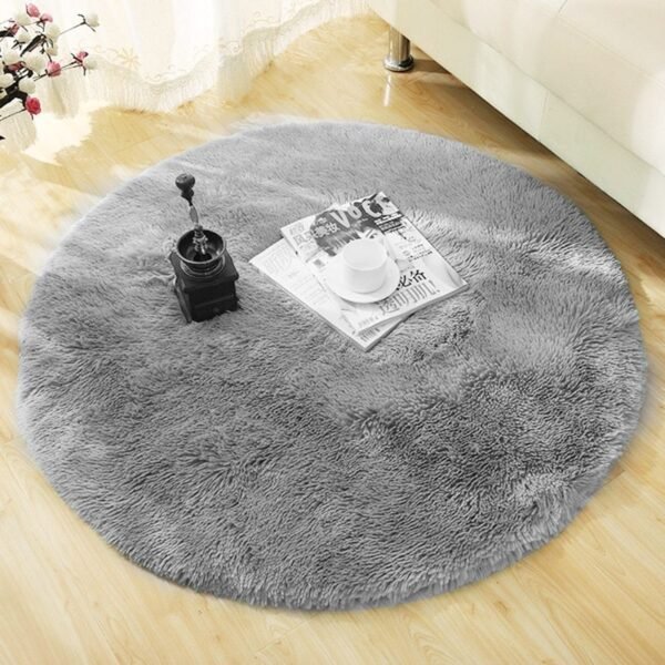 Fluffy Round Rug Carpets For Living Room Decor Faux Fur Carpet Kids Room Long Plush Rugs For Bedroom Shaggy Area Rug Modern Mat - Image 6