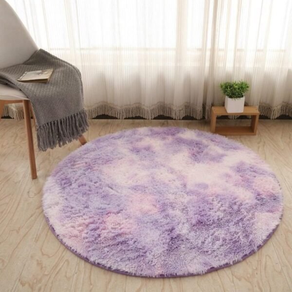 Fluffy Round Rug Carpets For Living Room Decor Faux Fur Carpet Kids Room Long Plush Rugs For Bedroom Shaggy Area Rug Modern Mat - Image 7